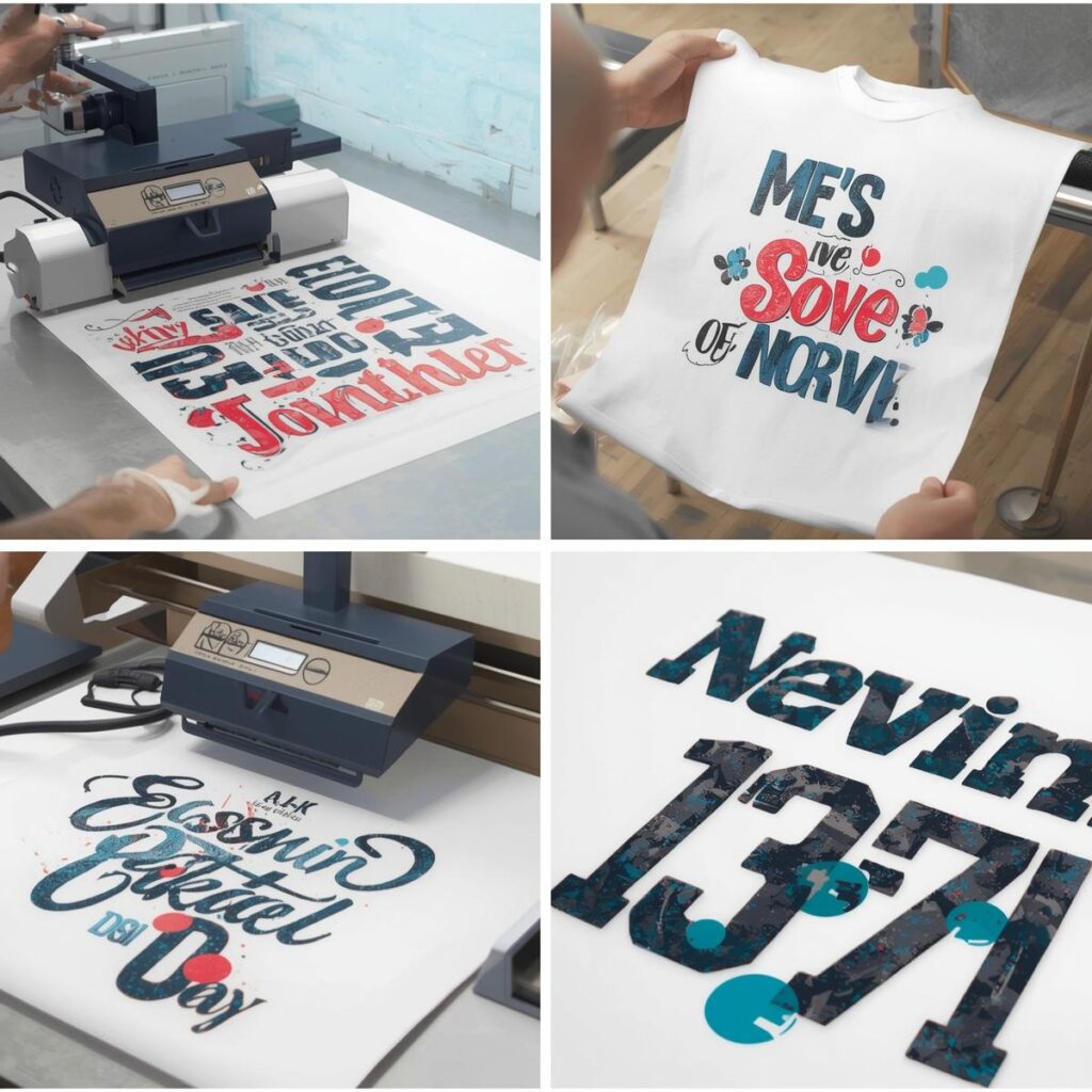 Heat Transfer Printing__Great for names, numbers, and quick personalization. Designs are printed on transfer sheets and applied with heat.