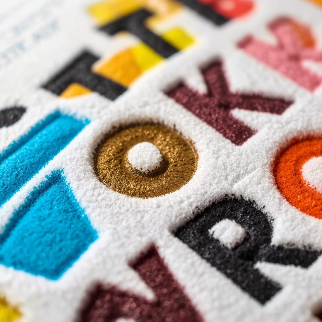 Puff Printing Creates a raised, textured 3D feel. The ink expands during heating to give a premium look.