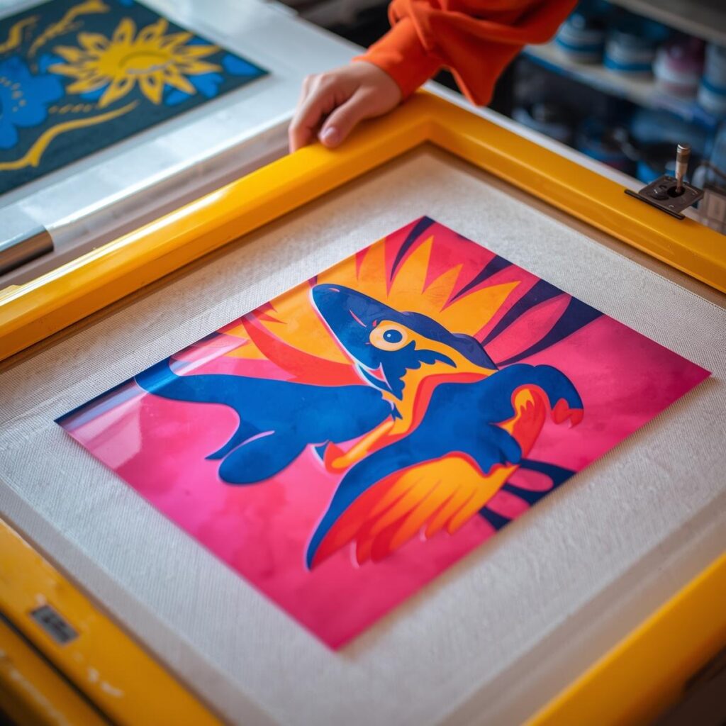 Screen Printing (Silk Printing) Best for bulk orders with bright, solid colors. Durable and cost-effective. Ink is pushed through a mesh screen to create long-lasting prints.