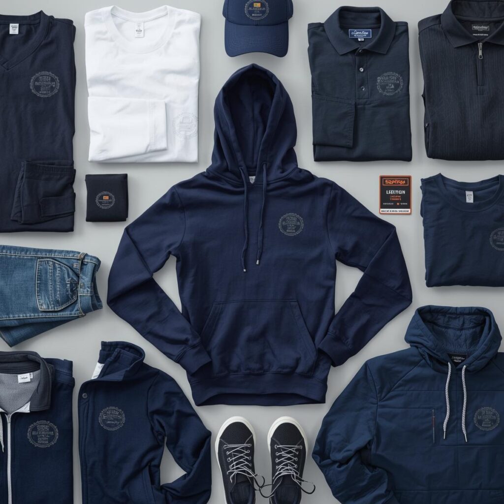 apparel_ T-shirts, polos, hoodies, jackets, caps, uniforms, and more. Designed for teams, events, and corporate branding.